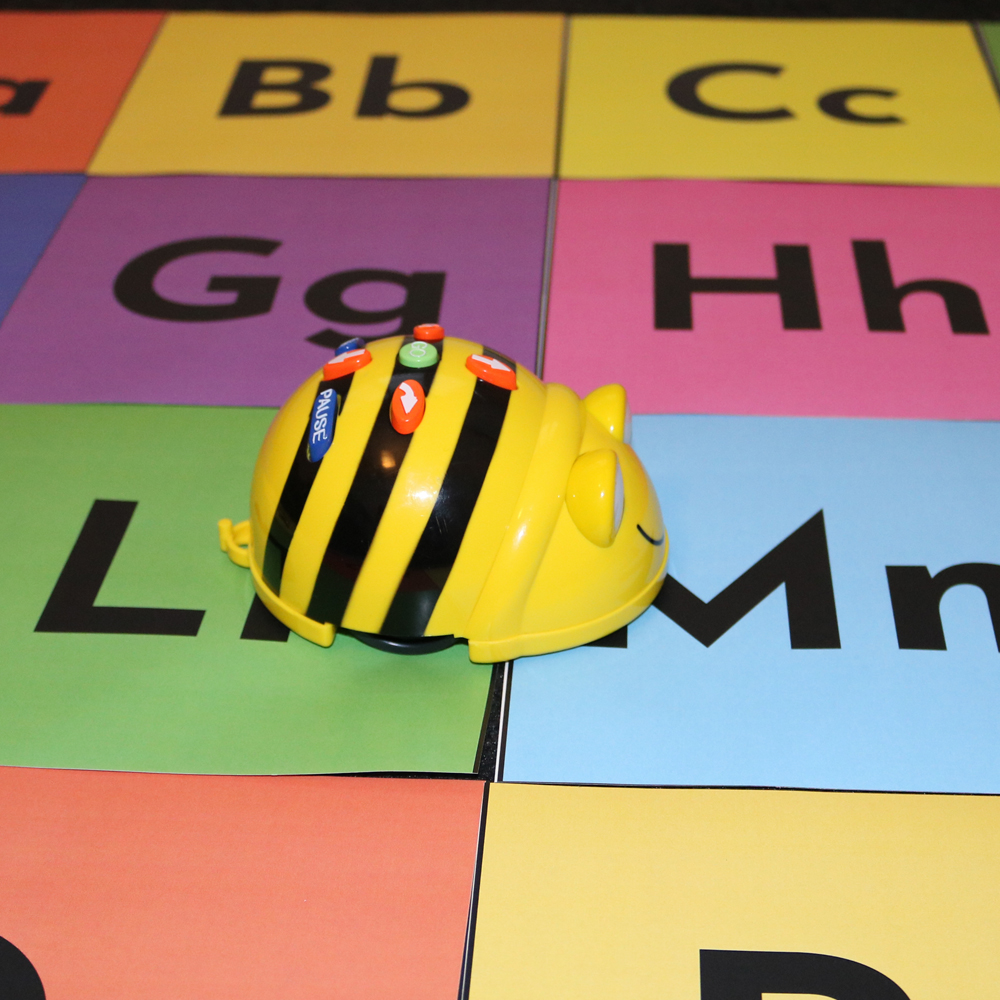 Letter recognition activity using Beebot and alphabet map