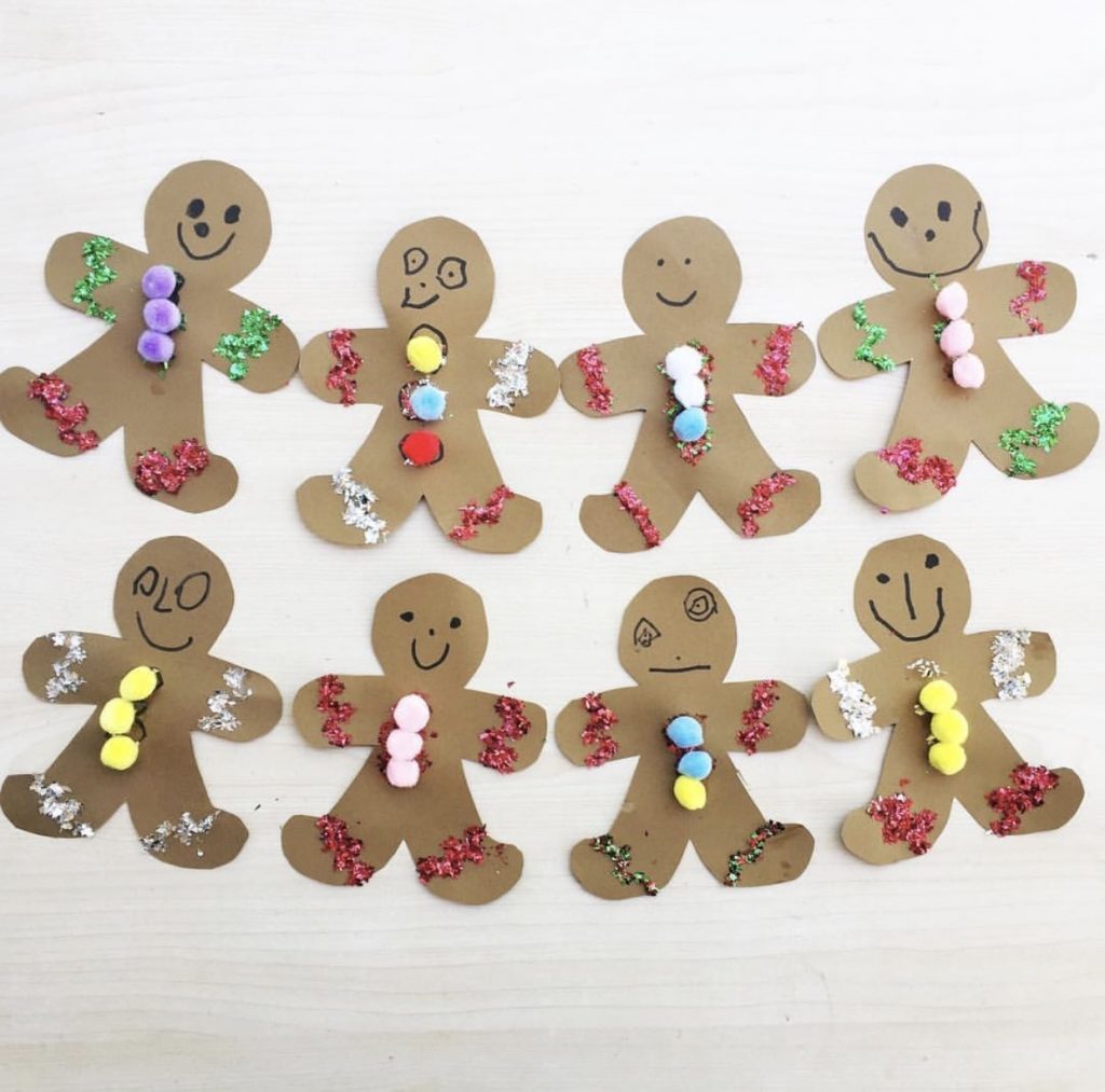 Christmas craft gingerbread man paperchain