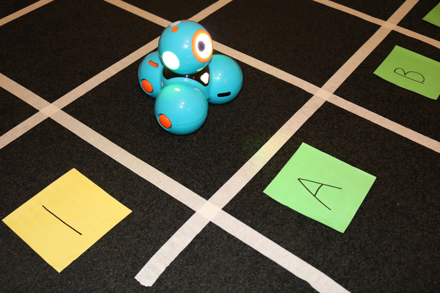 Dash coordinates floor activity with letters and numbers of card