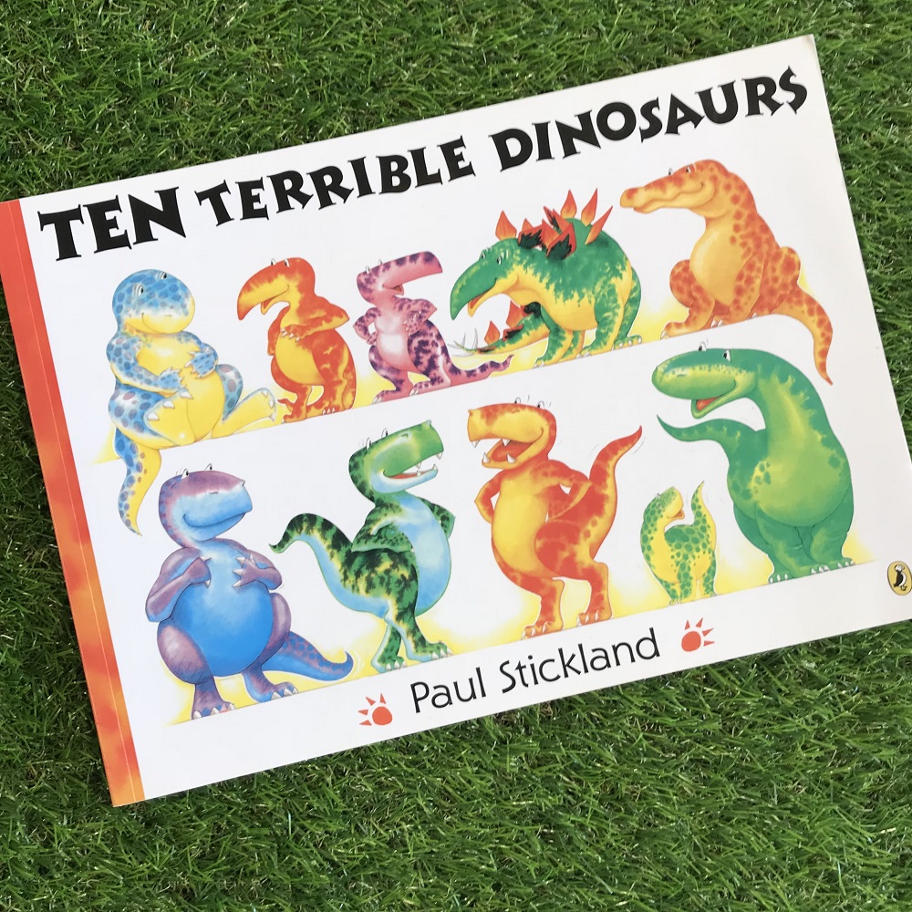 Ten Terrible Dinosaurs book on grass