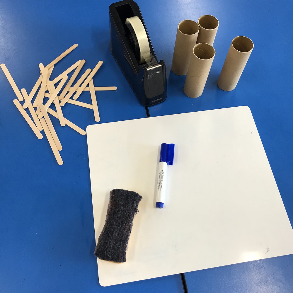 Materials used to produce the Three billy goats gruff setting