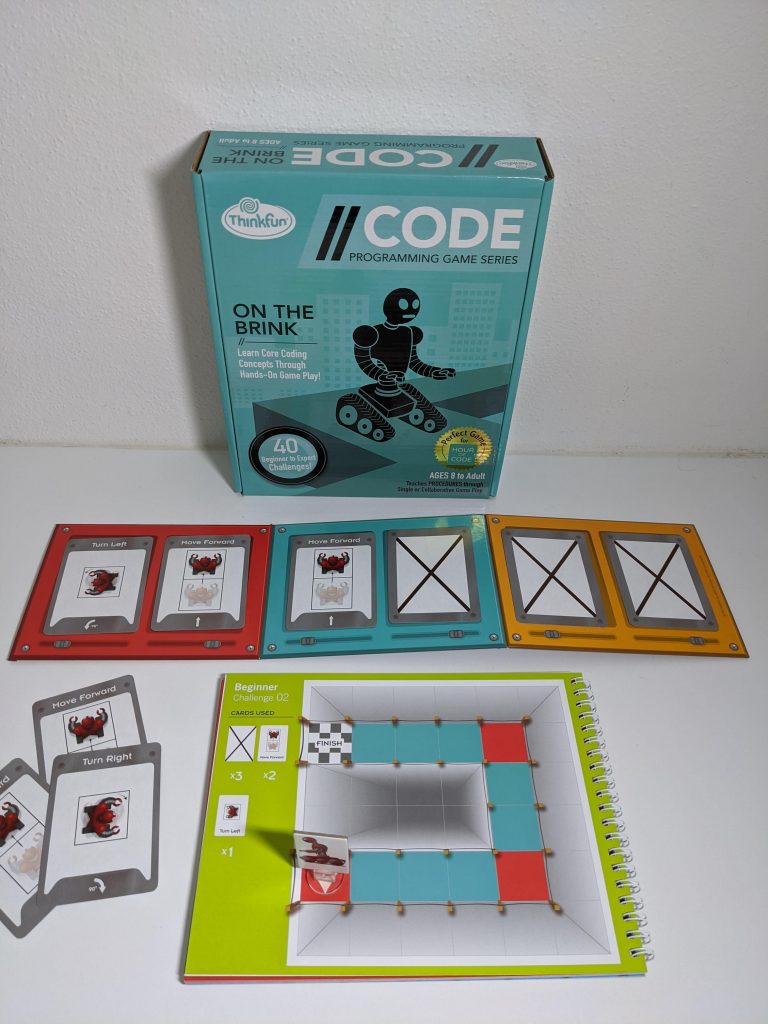 On the Brink Coding Game. Movement Cards spread out on table