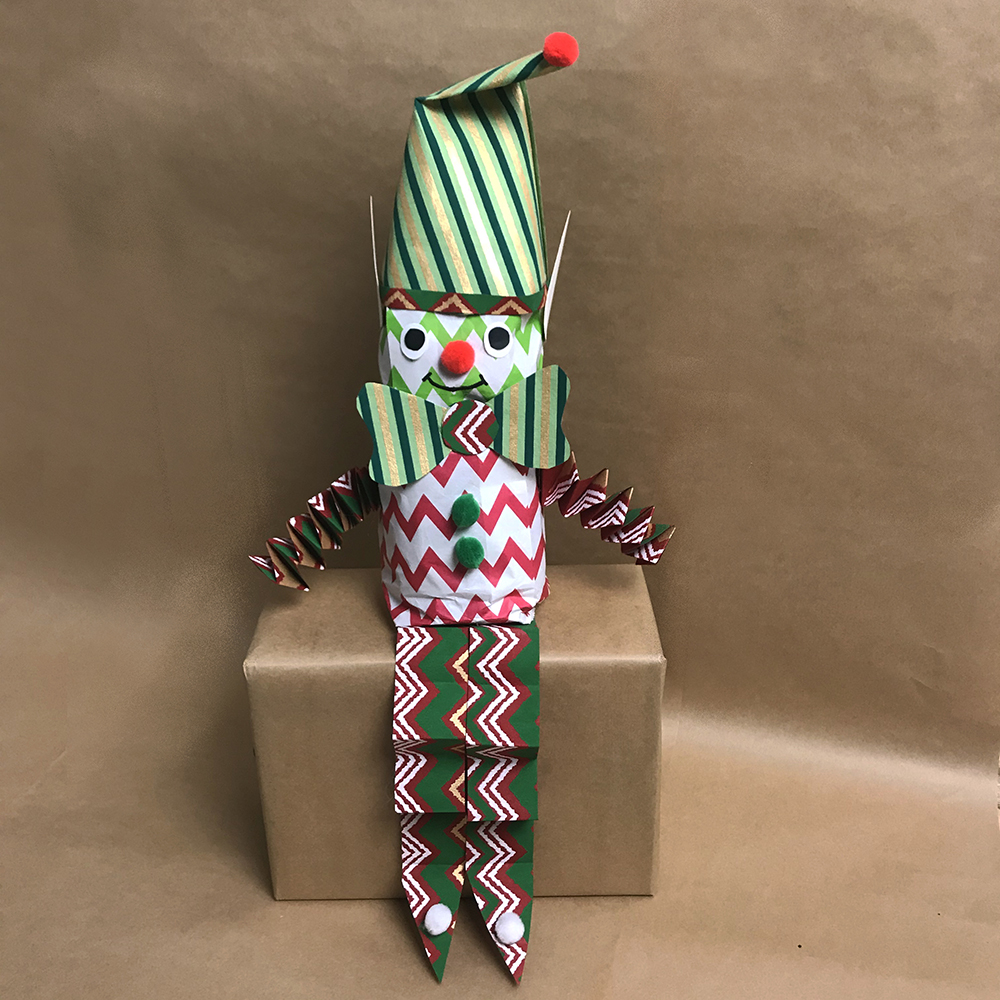 Christmas Craft Paper Bag Elf Activity