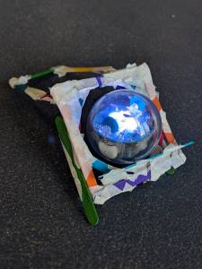 Sphero Chariot activity. Sphero Robotic & Chariot 2 created out of art & craft materials