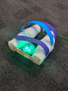 Sphero Chariot activity. Sphero Robotic & Chariot 3 created out of art & craft materials