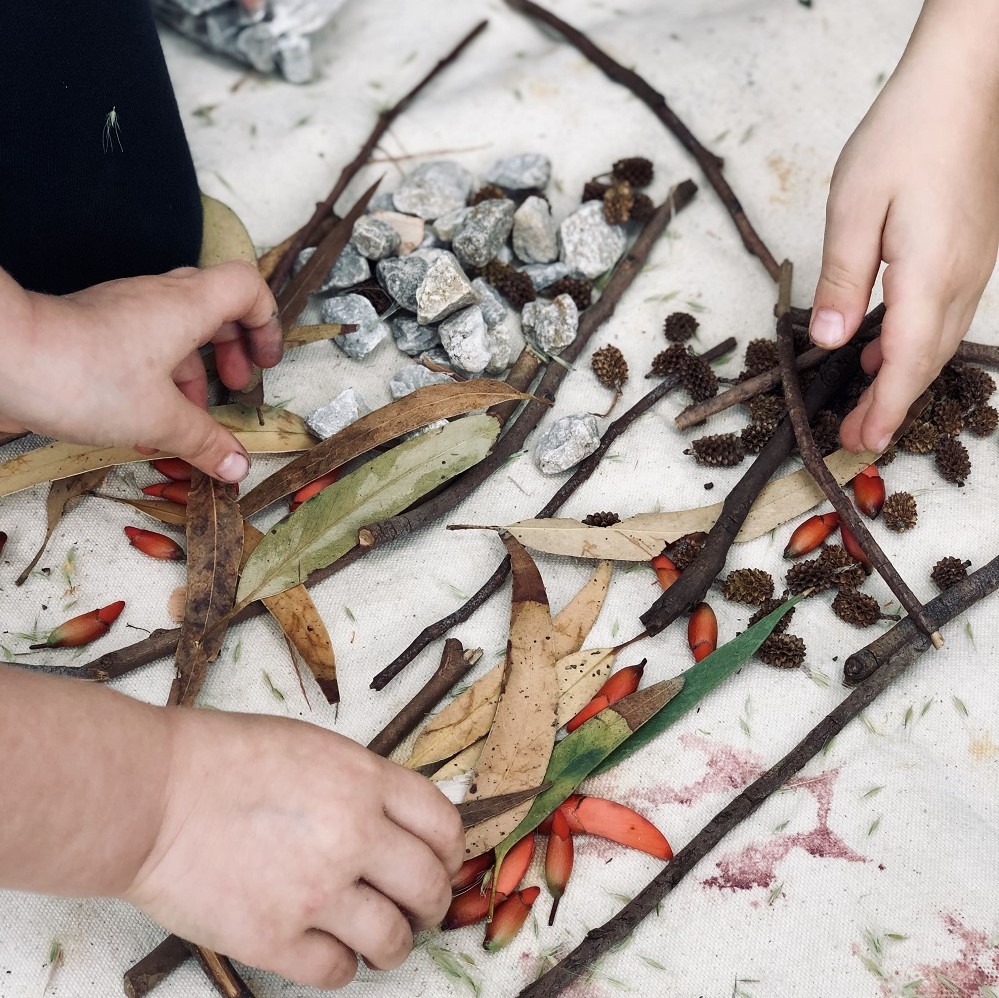 natural loose parts in children's hands Square