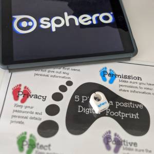 Sphero interactive poster with tablet and specdrum ring