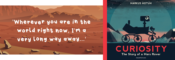 Quote from the story Curiosity and book cover image