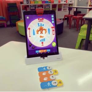 OSMO Coding Jam Game and Tablet on desk in classroom