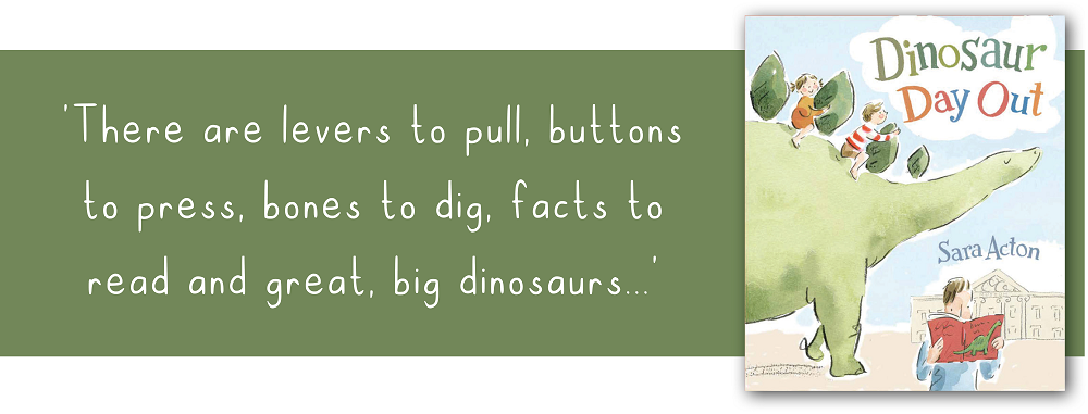 Brighter Times: Dinosaur Day Out Book cover and quote