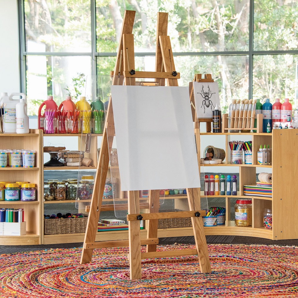 Easel in classroom setting