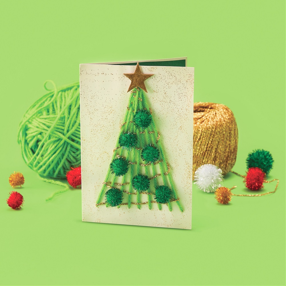 Woven Christmas Tree Cards