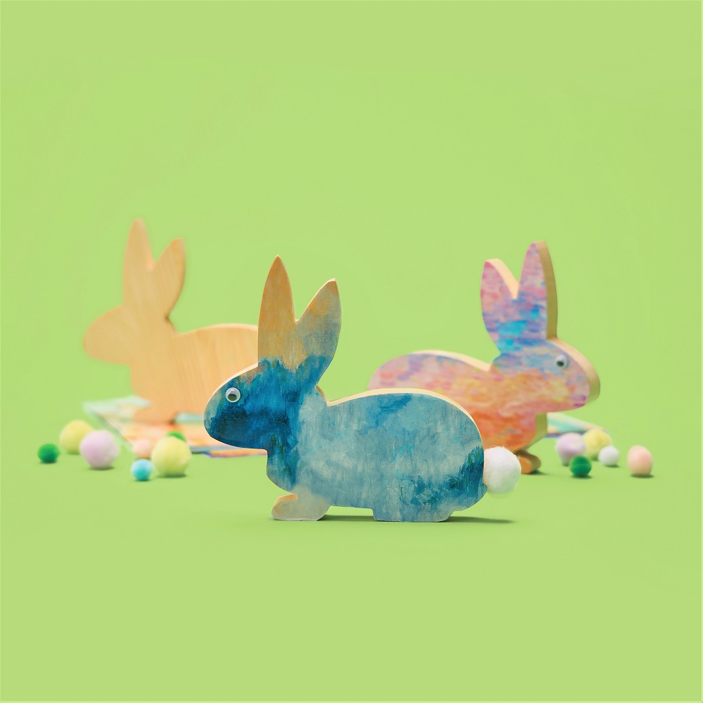Colourful Wooden Bunnies