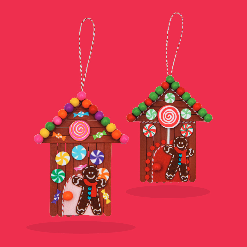 Christmas Craft Gingerbread Pop Stick House
