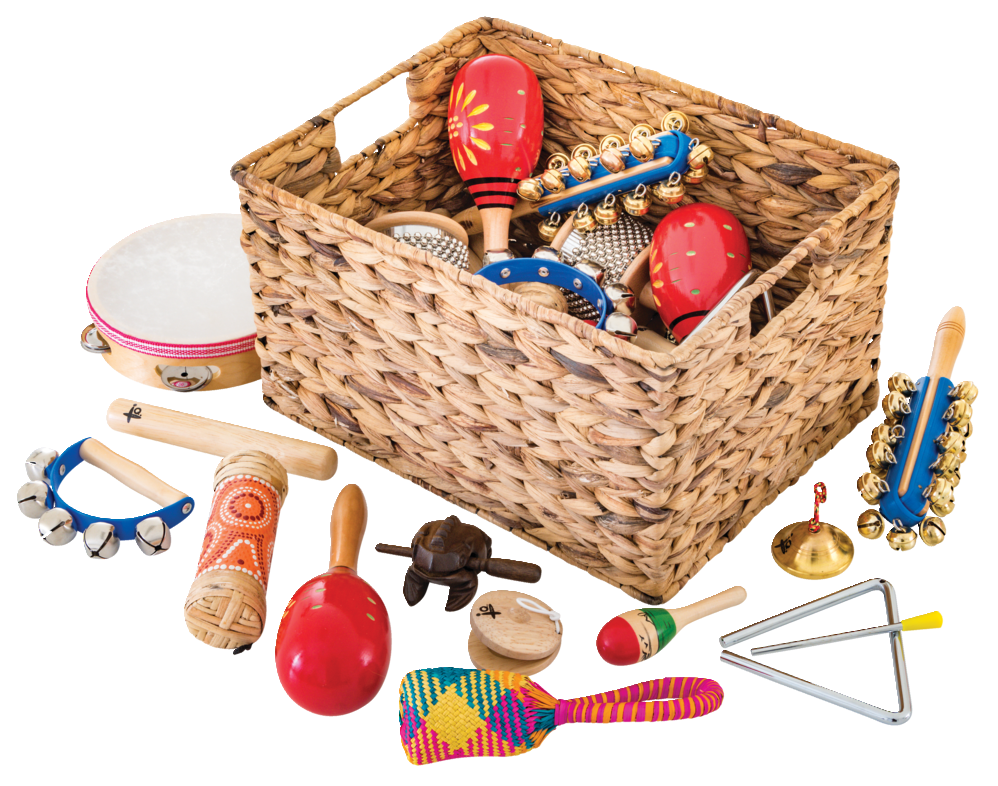 Percussion Musical Set in basket